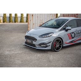 Накладка сплиттер на передний бампер Вар3 на Ford Fiesta VIII ST